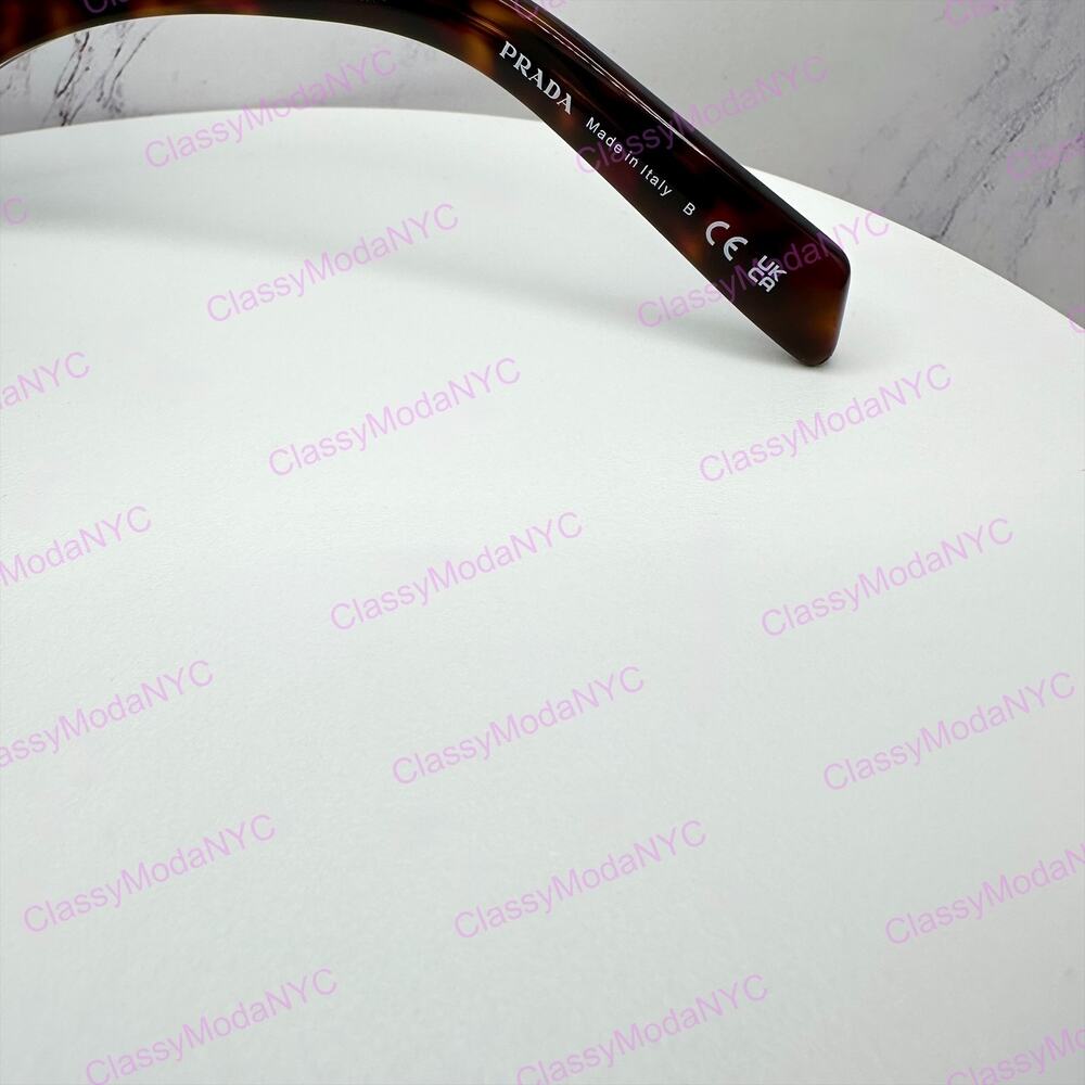 New PRADA Sunglasses Brown Root Tortoise Square Men's Plaque Logo - Picture 9 of 16